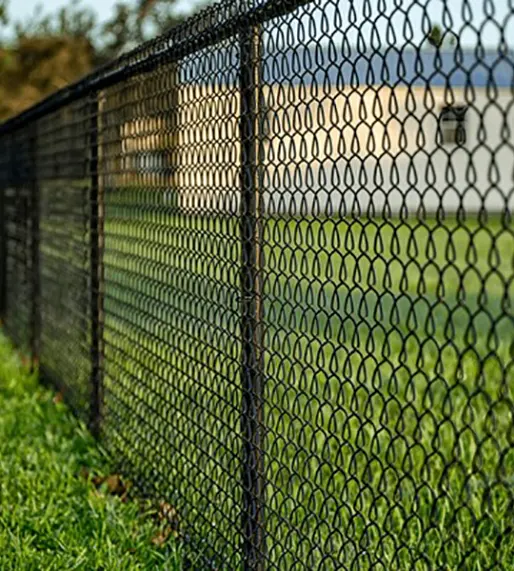 black chain link fence